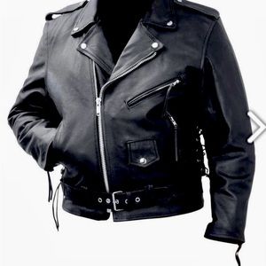 Rocky Mountain unisex large genuine cowhide leather motorcycle jacket